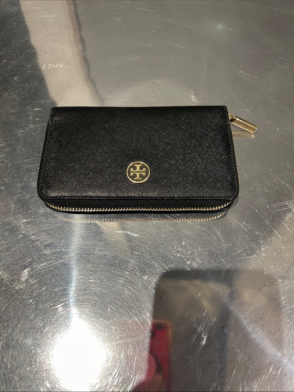 Tory Burch Black Saffiano Leather Continental Wallet